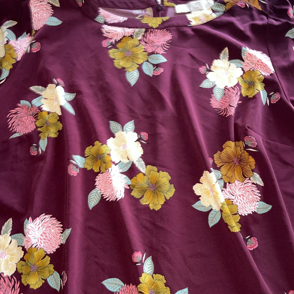 Ann Taylor loft shift floral dress 20 plus - Picture 3 of 3